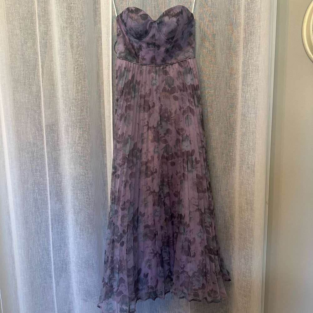 Lulu's Purple A-line Strapless Dress